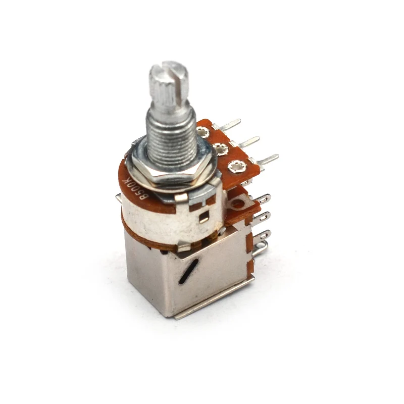 Guitar Potentiometer Control Pot Push/Pull Pot with Straight Terminal Block Pickup Coil Splitting Switch A500K/B500K Guitar Part