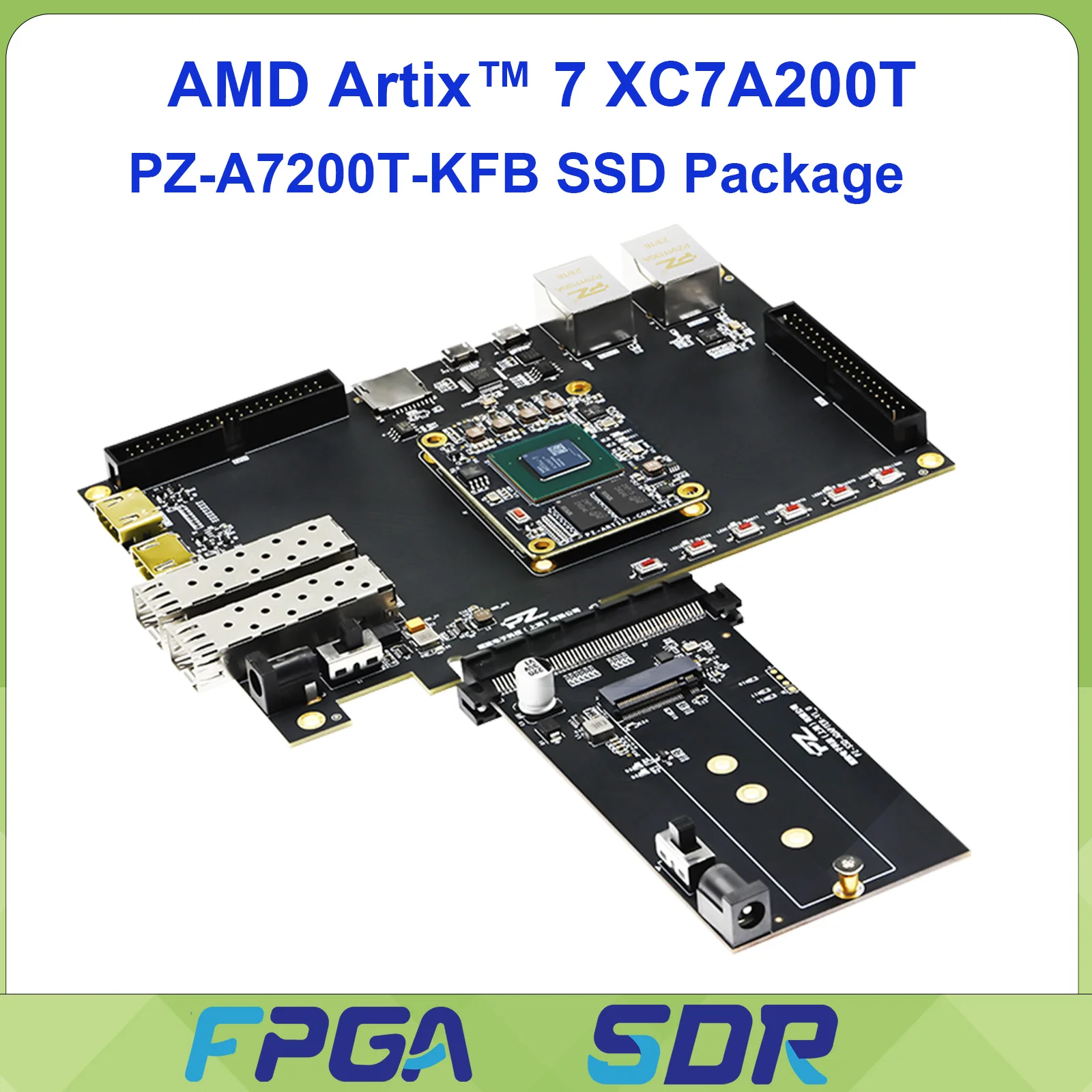 

Puzhi PZ-A7200T-KFB SSD Package Artix7 AMD FPGA Development Board XC7A A7 35T 75T 100T 200T PCIE HDMI Industrial Grade