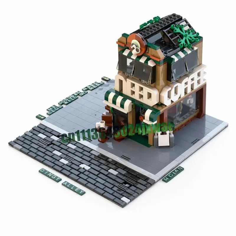 set-di-costruzioni-847-pezzi-modello-moc-caffetteria-verde-puzzle-personalizzato-architettura-fai-da-te-blocchi-creativi-regalo-popolare