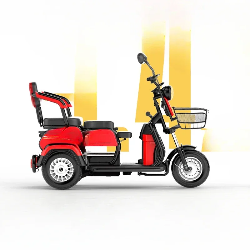 Household small scooter to pick up children New women's battery car Electric three-wheeled elderly