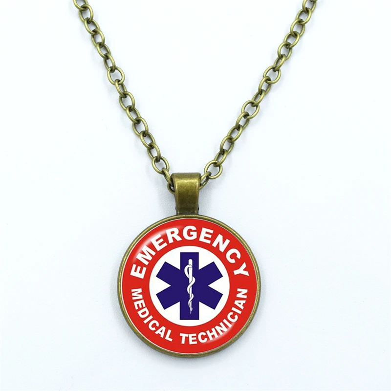 New Fashion Classic EMT Emergency Medical Technician Paramedic Badge Necklaces