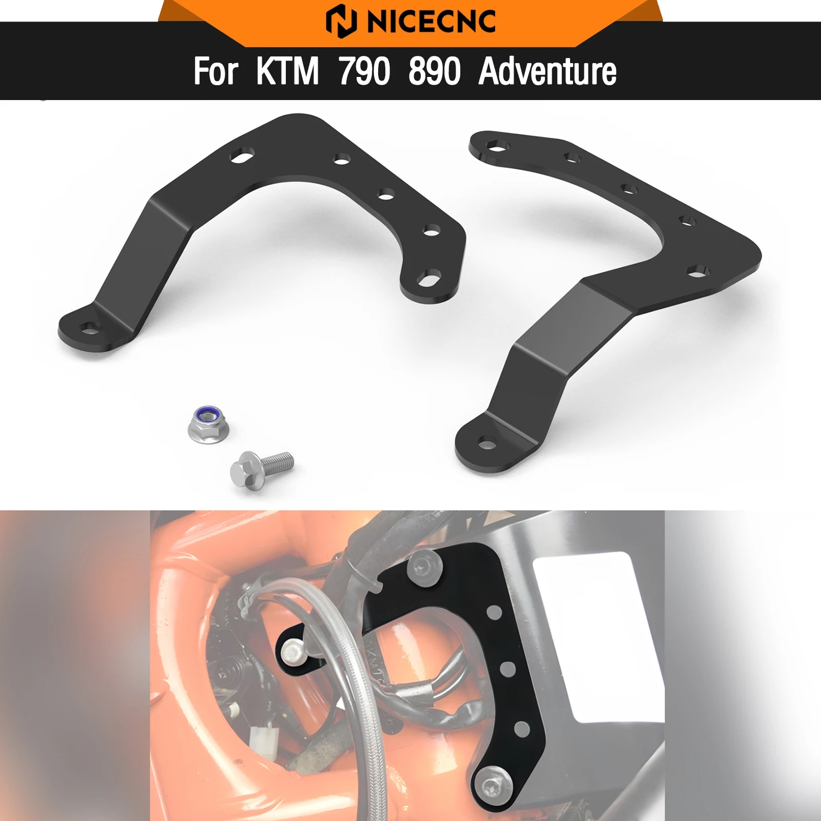 

For KTM 790/890 Adventure R/Rally 2018-22 Neck Brace Headlight Reinforcement Brackets 790 890 Adv 790 Adventure 890 Adventure R