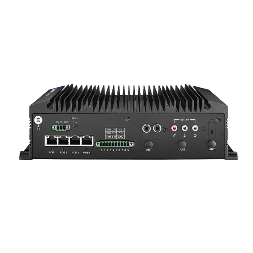 Advantech TS 206 Full HD NVR w/4 PoE Ports In-Vehicle Industrial Fanless Mini Box PC