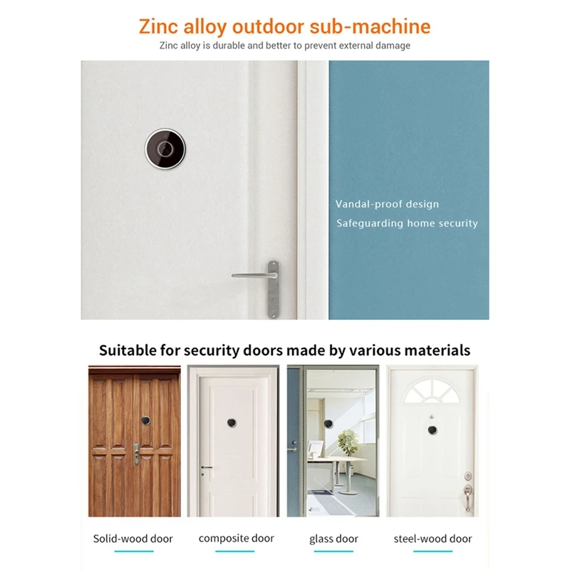 C01 3.5นิ้วจอ LCD ดิจิตอล120องศาช่องมองภาพกล้องตาแมวประตูอิเล็กทรอนิกส์