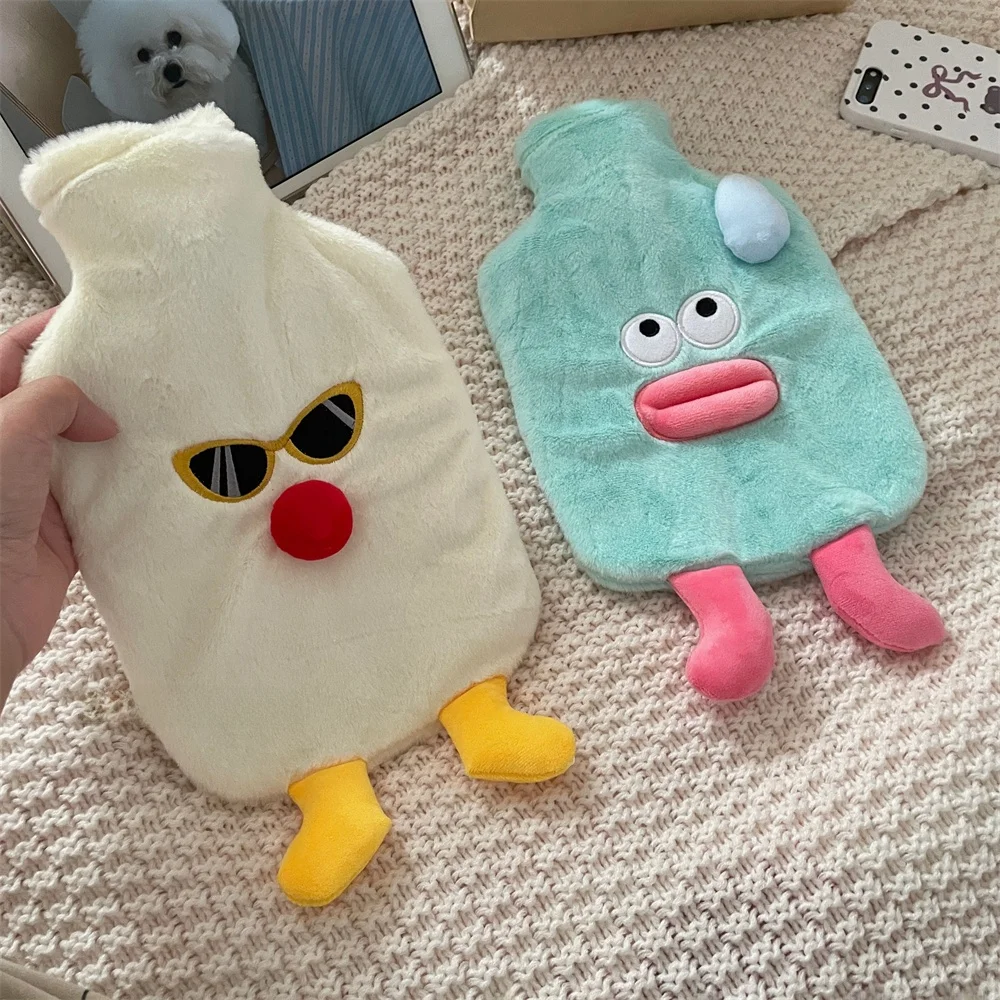 

Cute Cartoon Exprion Plu Hot Water Bottle Refillable Soft Warm Hand Foot Belly Toy Universal for All Cartoon Hot Water Bag