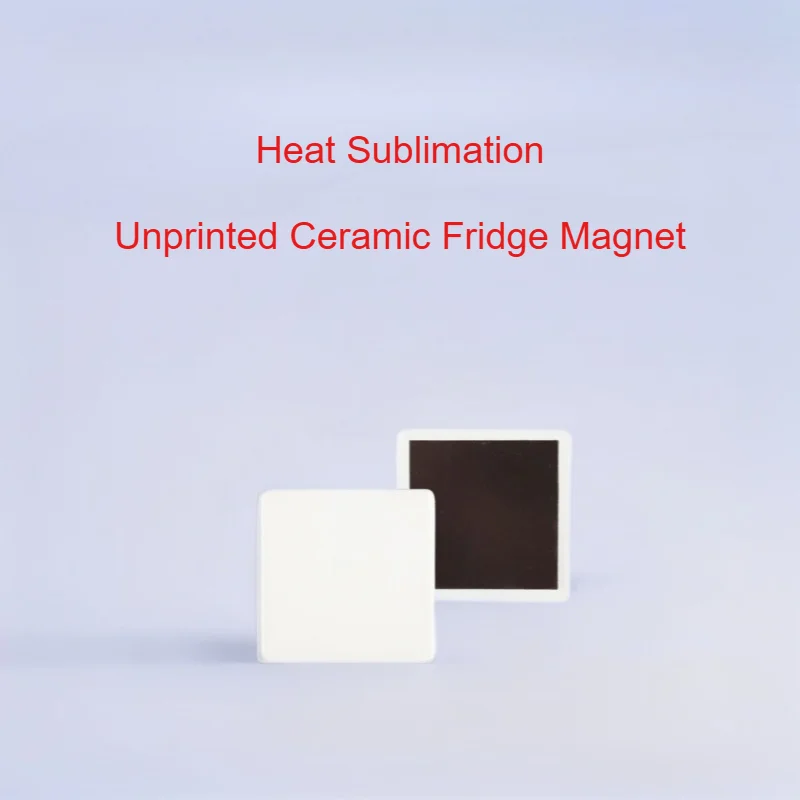 Sublimation Ceramic Refrigerator Magneto Blank Fridge Magnet Porcelain Plate Square Magnetic Board Heat Transfer Consumables