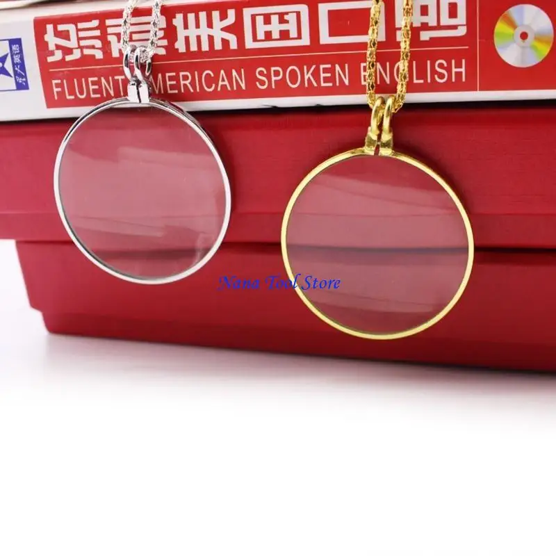 31GJ Glass Necklace Glass Pendant Fashion Pendant Design Reading Accessory