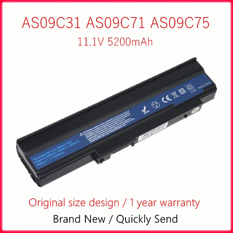 

Laptop Battery For Acer Extensa 5235 5635Z 5635 5635G 5635ZG ZR6 AS09C31 AS09C71 BT.00603.078 BT.00603.093