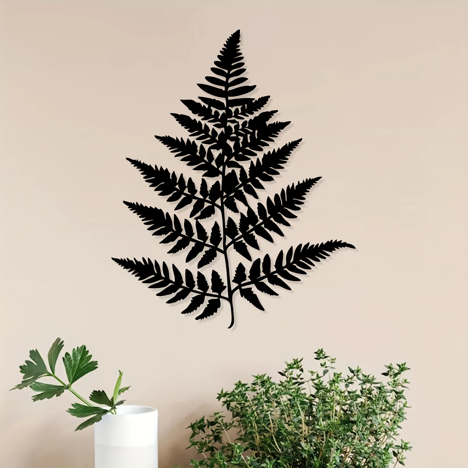 Elegant Fern Fronds Iron Wall Art Botanical Metal Sculpture Weatherproof Garden Patio Mother Day Gift Decor Ornament