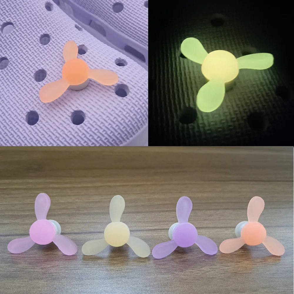 

Luminous Windmill Shoe Accessories DIY Rotatable Shoe-buckle for Clogs Garden Sandals Outdoor Children Hole Shoes Decoration