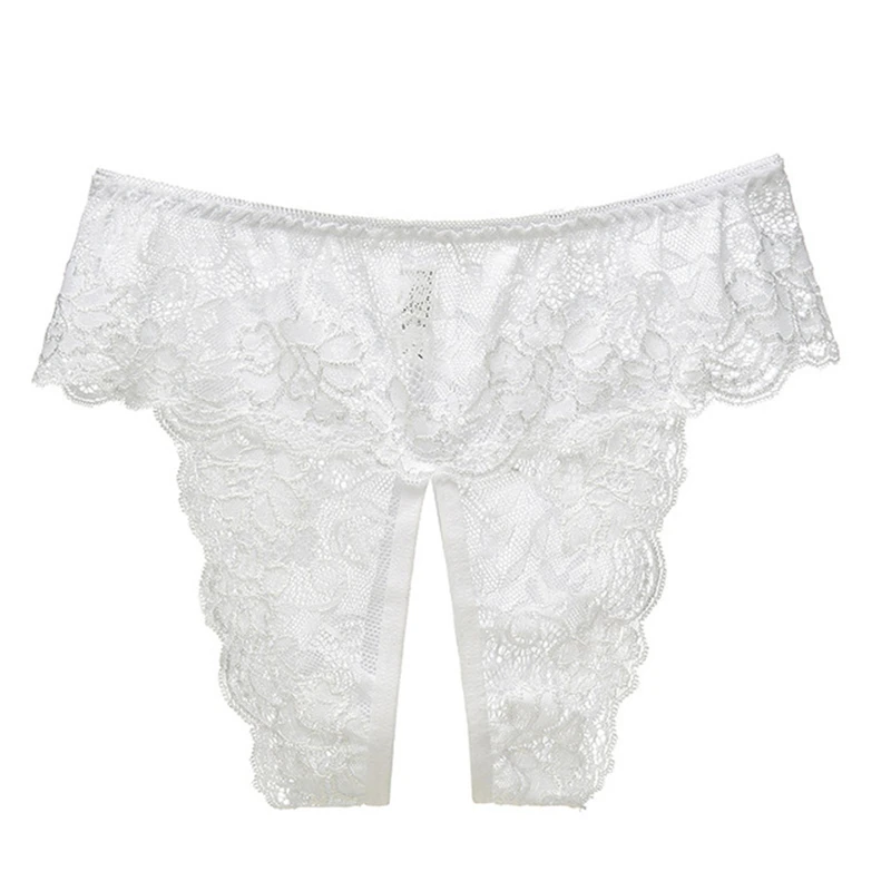 Plus Size Sexy Lingerie Crotchless Panties Women Erotic Open Crotch Underwear Hollow Out Exotic Wear Ladies Transparent G-string image 6