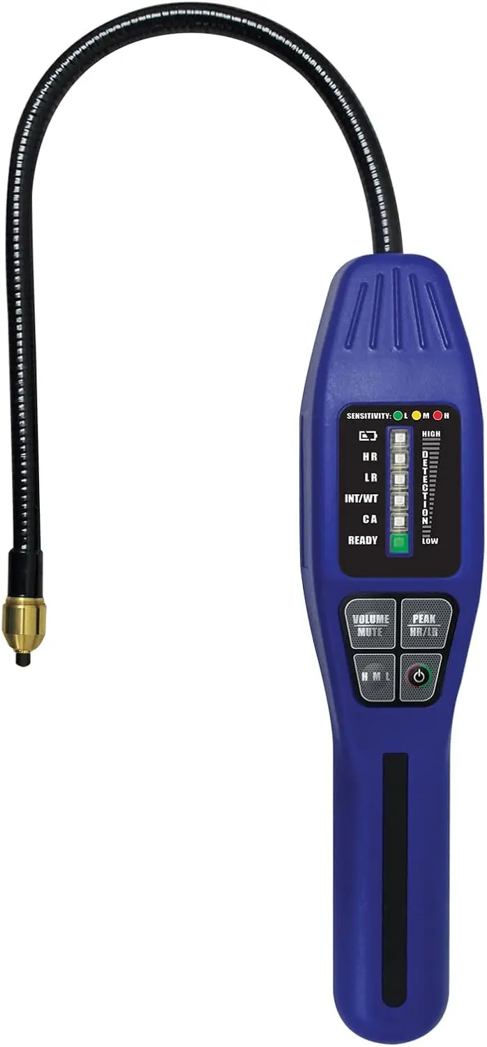 

Суперчувствительный детектор утечек хладагента с нагреваемым датчиком, LED-дисплеем, сертифицированный для R134a и R1234yf