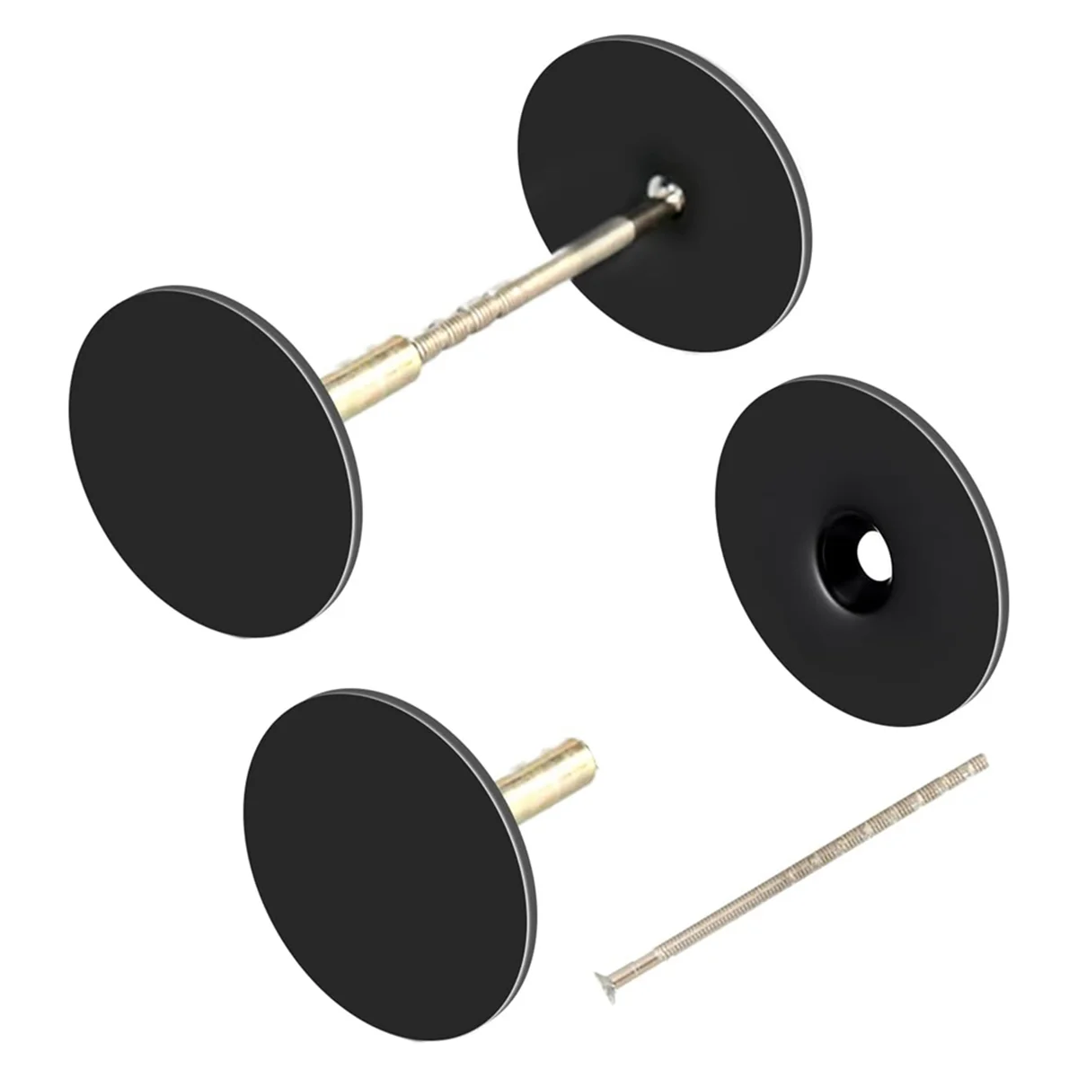 

2 шт. крышка дверного отверстия, наполнительная пластина для дверной ручки, металлические соединительные винты, крышка засов (черная)