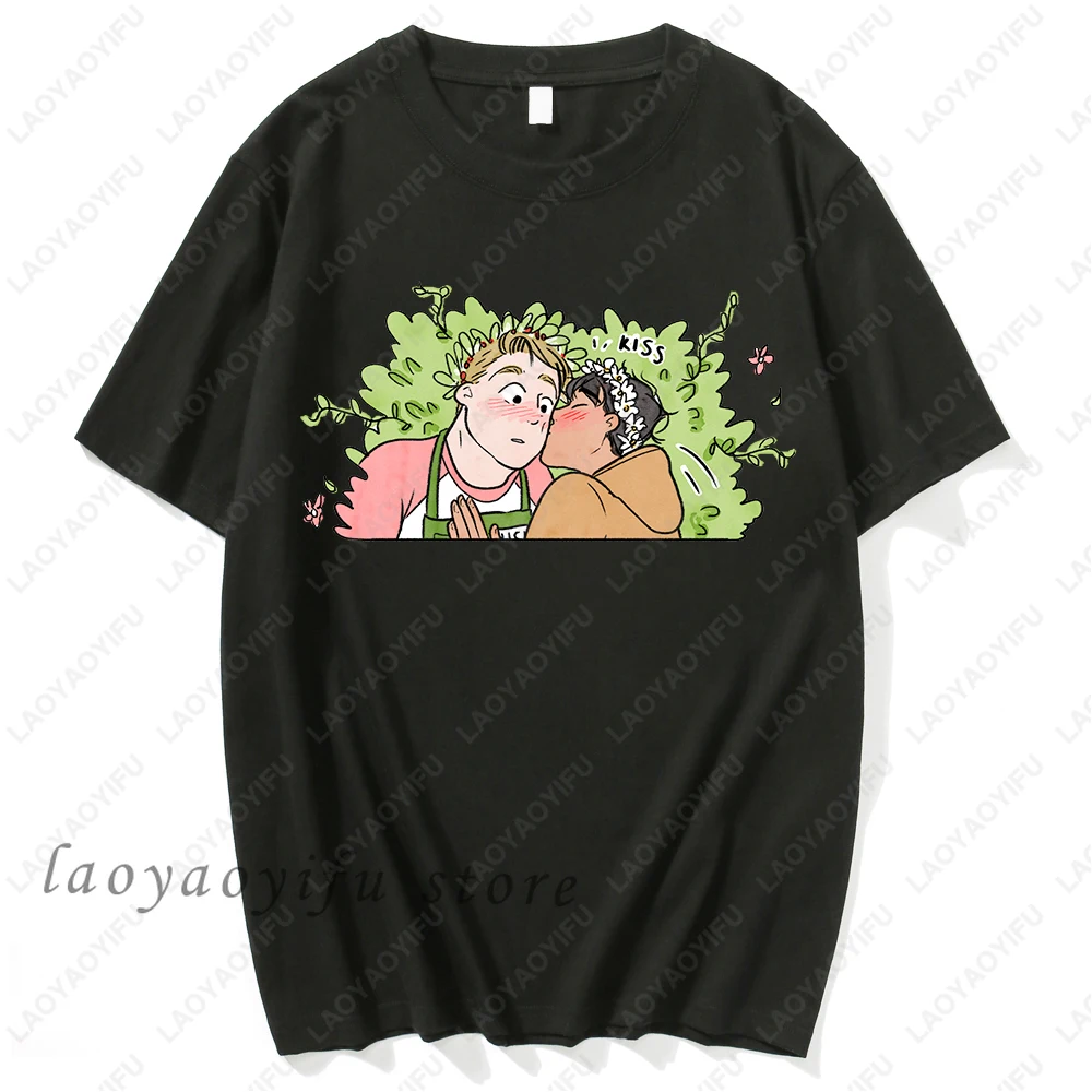 Heartstopper Nick and Charlie Anime Shirt Gay and Lesbian Fans Graphic Tshirt Women Men Aesthetic Ulzzang Cotton Tee Camisetas