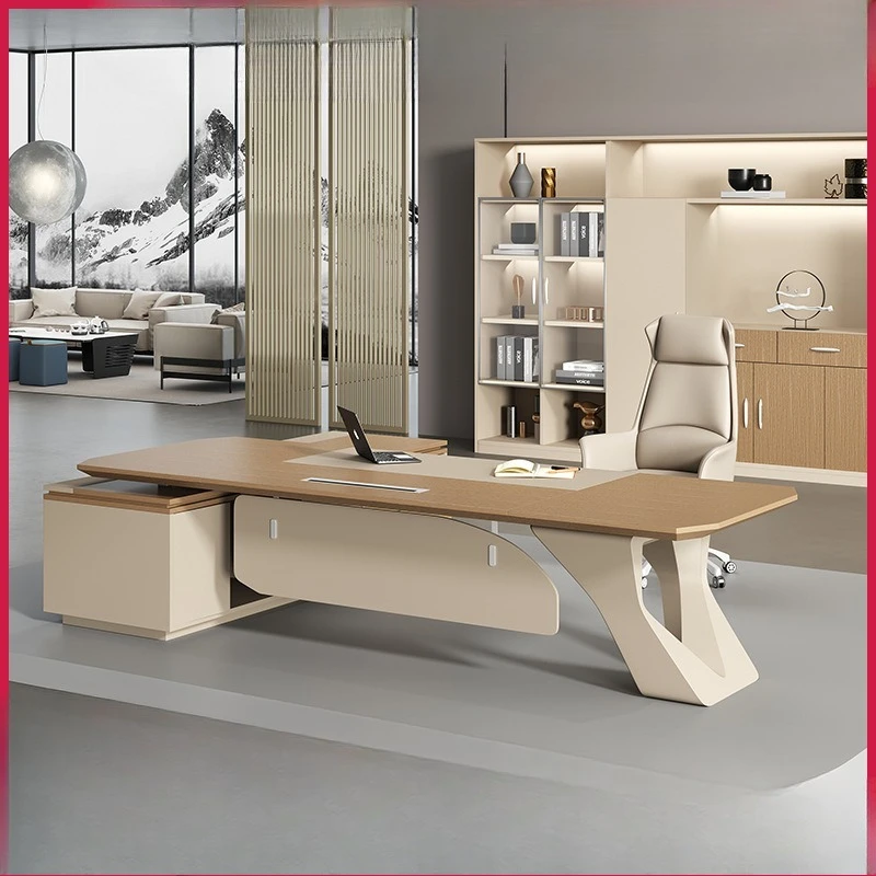 

simple modern president manager supervisor desk and chair combination light luxury atmosphere desk office furniture table