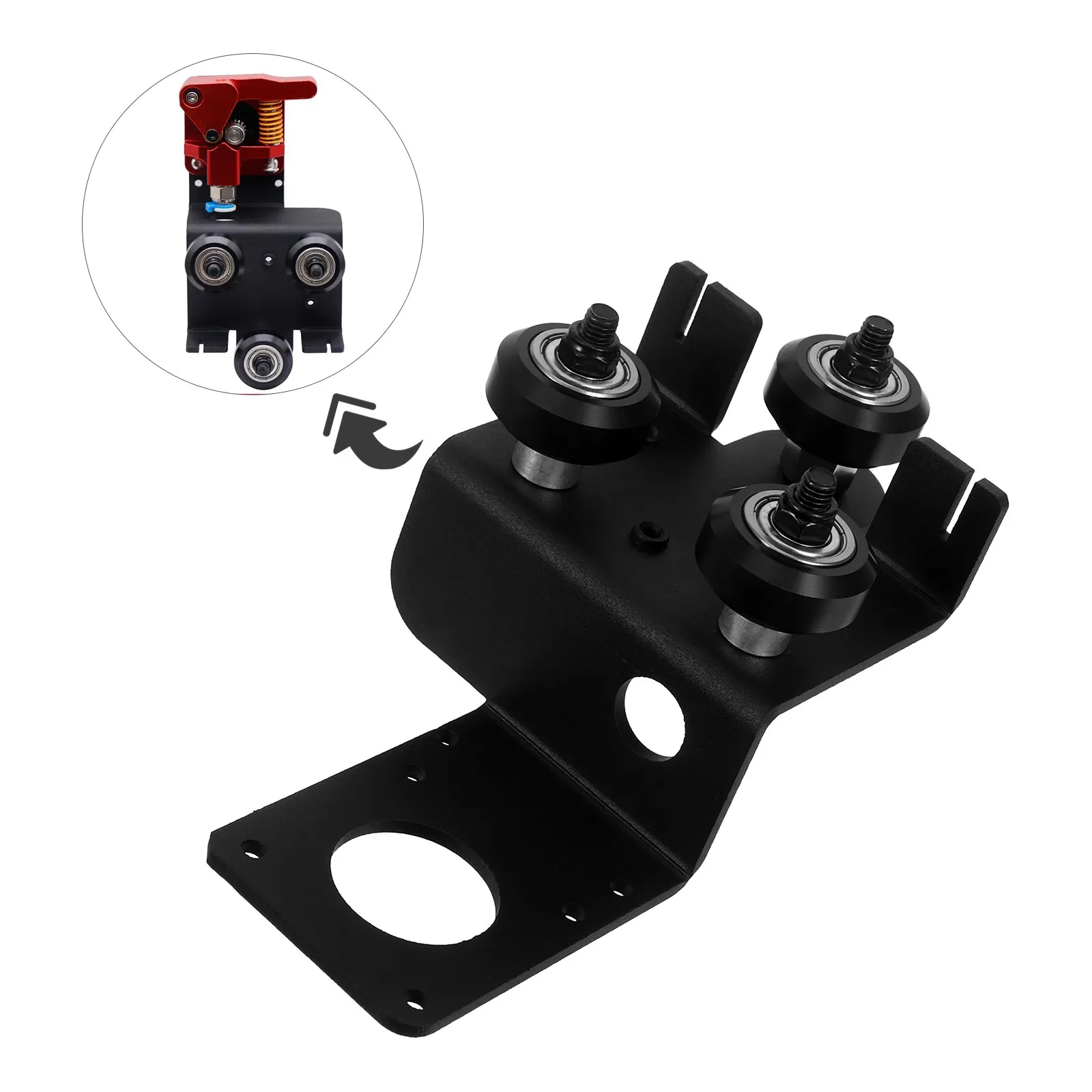 

Extruder Mounting Plate Pulley 3D Printer Heavy Duty Iron Support Stable Filament Install Metal Bracket Machine Parts
