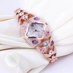 Top Melissa Lady Women's Watch Japan Quartz Fashion Dress Bracelet Rhinestone Shell Luxury Crystal Party Girl Birthday Gift Box