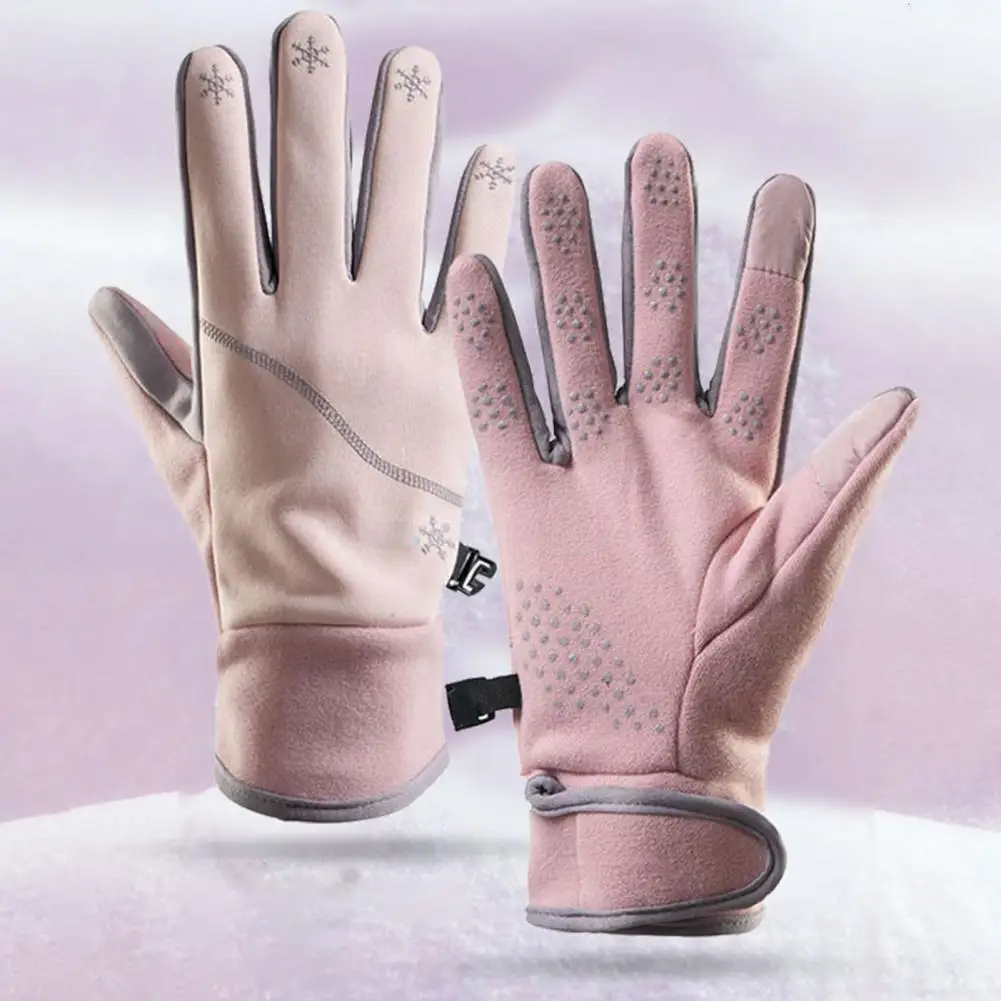 ถุงมือกันลม ถุงมือฤดูหนาว กันน้ํากันลม ถุงมือหน้าจอสัมผัสความร้อน เทปยึดแบบปรับได้ ฤดูหนาวสําหรับสภาพอากาศ