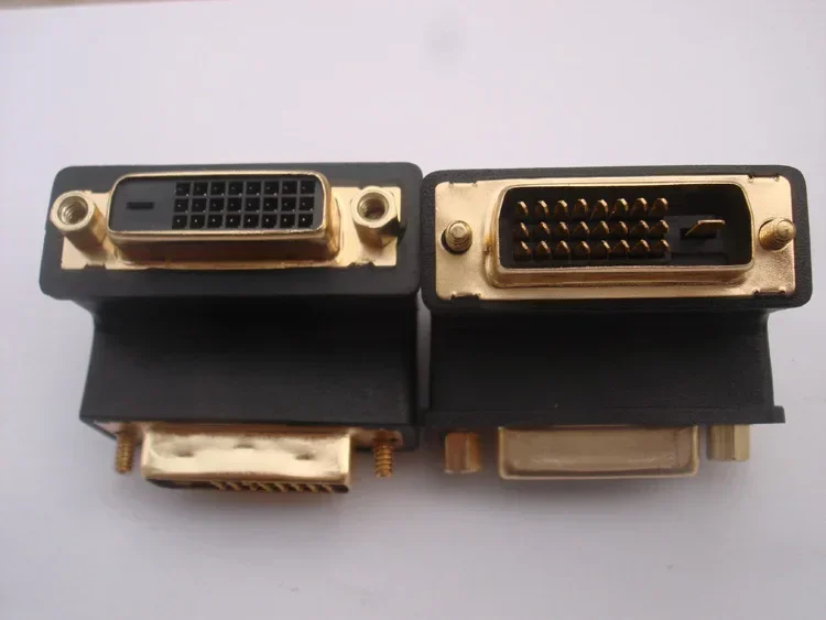 90 graus de ângulo baixo dvi 24 + 1 DVI-D macho para fêmea m/f adaptador redução computador hdtv lcd monitor conector