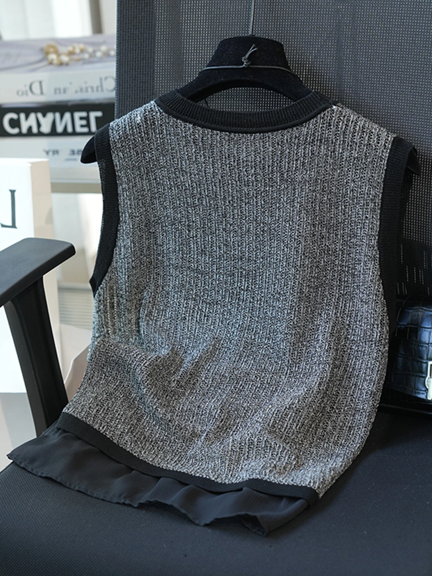 

Loose Knitted round Ne Svel Top Women's Casual High End Faion Color Blo Design Comfortable mid Weight Summer irt