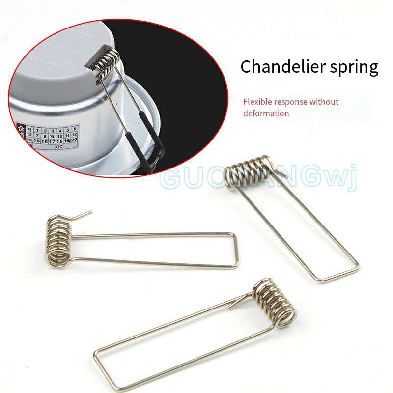 Universal Spring Retaining Clips for Recessed Lights, High Elasticity Steel Rings for Downlight Panel Light Ceiling Installation