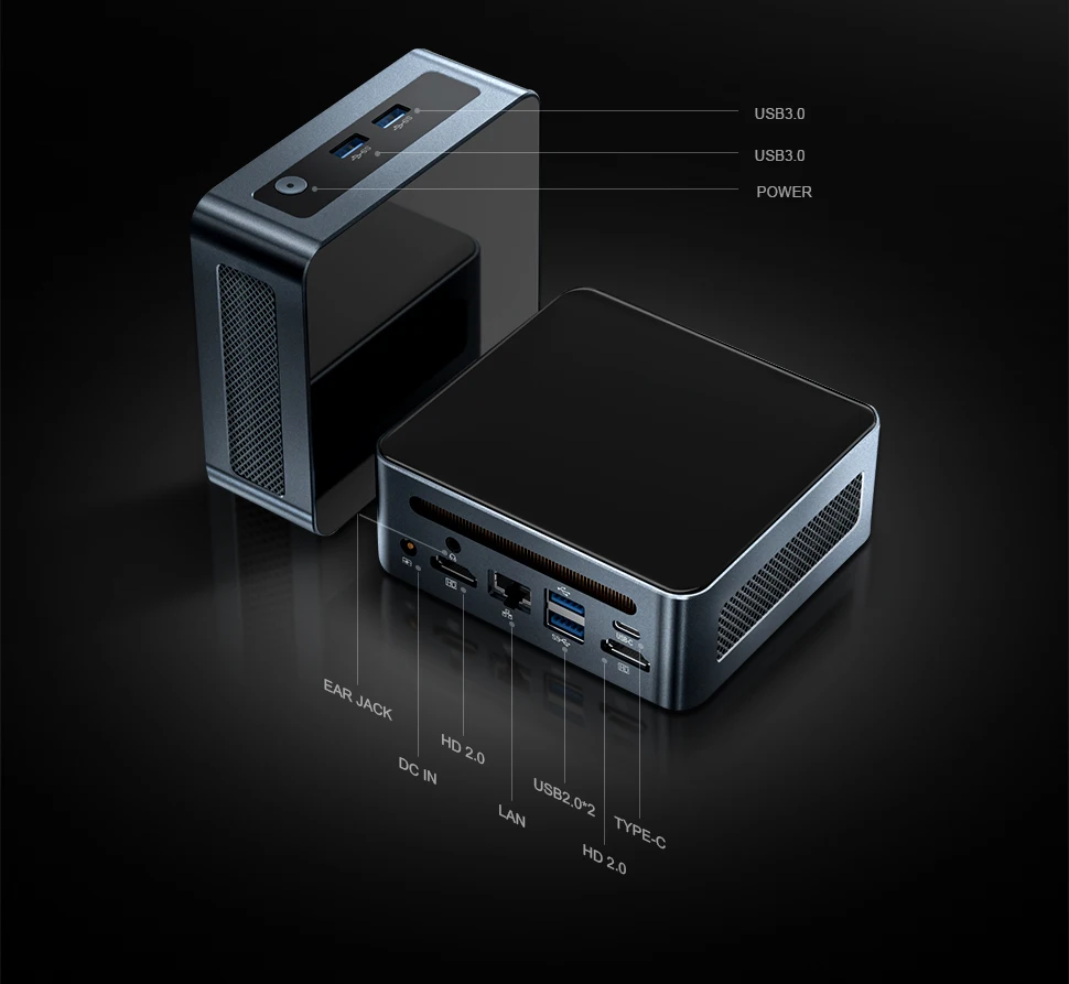 Chatreey AN2P Mini PC R5 5625U/AN2C 3550H Gaming Desktop Computer NVME SSD WIFI6 HD Windows 11 Pro