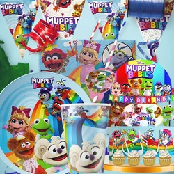 MUPPET baby tema decorazioni per feste di compleanno Cake Topper CUP PLATE Swirls Stickers Kids Boys Girls Party Supplies Decor