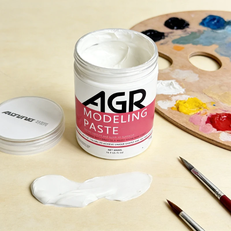 Acrylic Modeling Paste 300/500/1000ML - Cream Texture Gel 3D Thickening Medium for Acrylic Painting Art