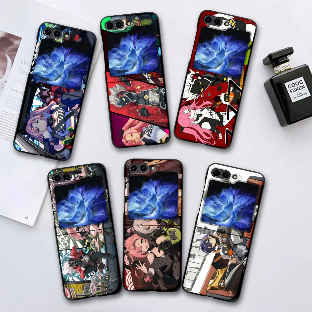 ZZZ Games Zenless Zone Zero Case for Samsung Galaxy Z Flip6 Flip5 Cell Phone Shell Flip 6 5 Hard PC Cover Zflip6 Zflip5 Black