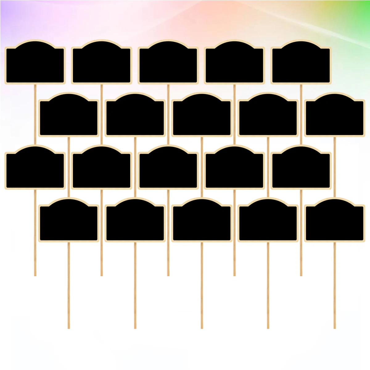 

20 Pcs Small Blackboard Insert Garden Flower Labels Plant The Sign and Plants Tags Bamboo Makers