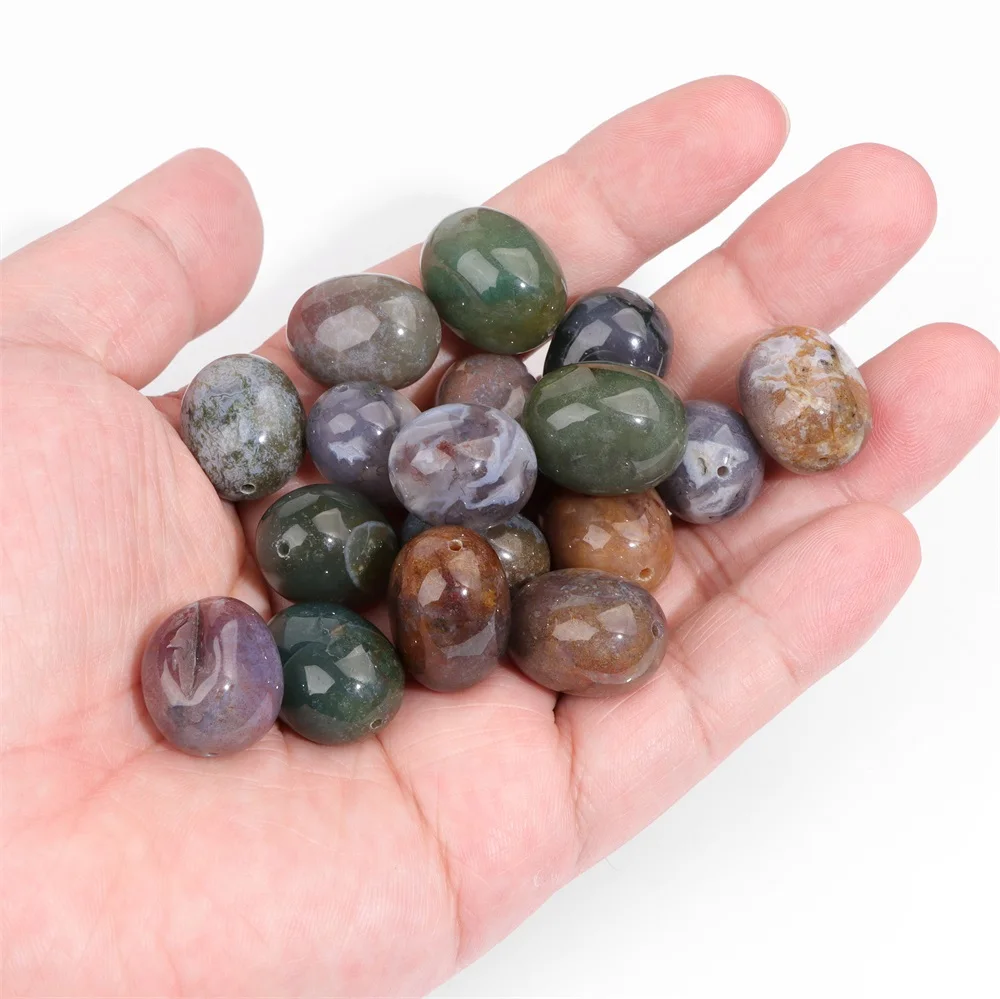 Natural Stone Indian Agates Beads 15x20mm Barrel Shape Stone Bead Healing Reiki Yoga Beads for Jewelry Making Bracelet Necklace