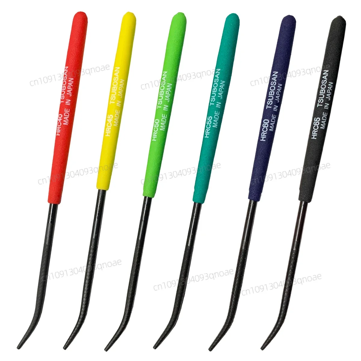 NEW1 Pcs Premium TSUBOSAN Handheld Metal Hardness Tester File - 6 Color-Coded Handles for Easy Portability