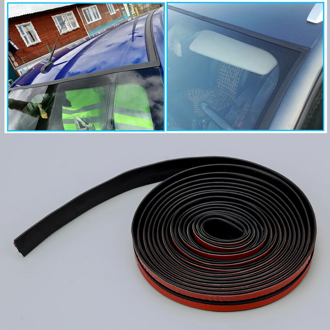 19mm Width Windshield Weather Seal Strip Trim Molding Cover 4M 13FT Length Car Universal