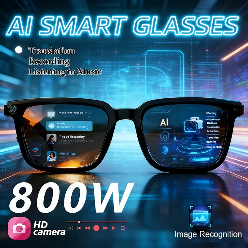 

Новые умные очки с ИИ: перевод, камера 8 МП HD, съемка 4K, запись разговоров, прослушивание музыки