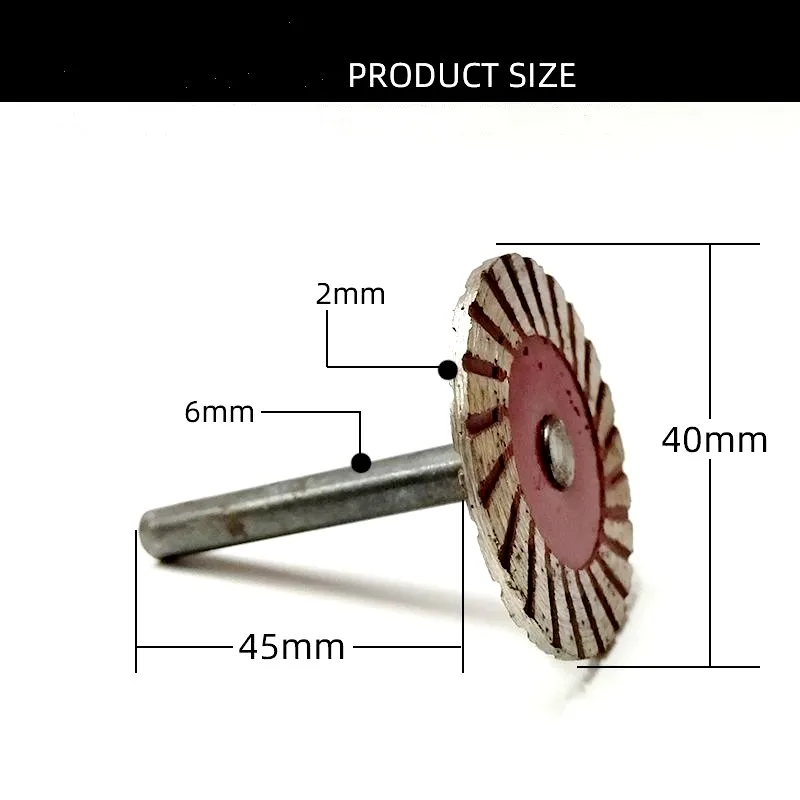 Mini diamond saw blade disc 40mm with Thread Stone cutting disc ceramic tile granite marble Lettering Carving Grinding tool