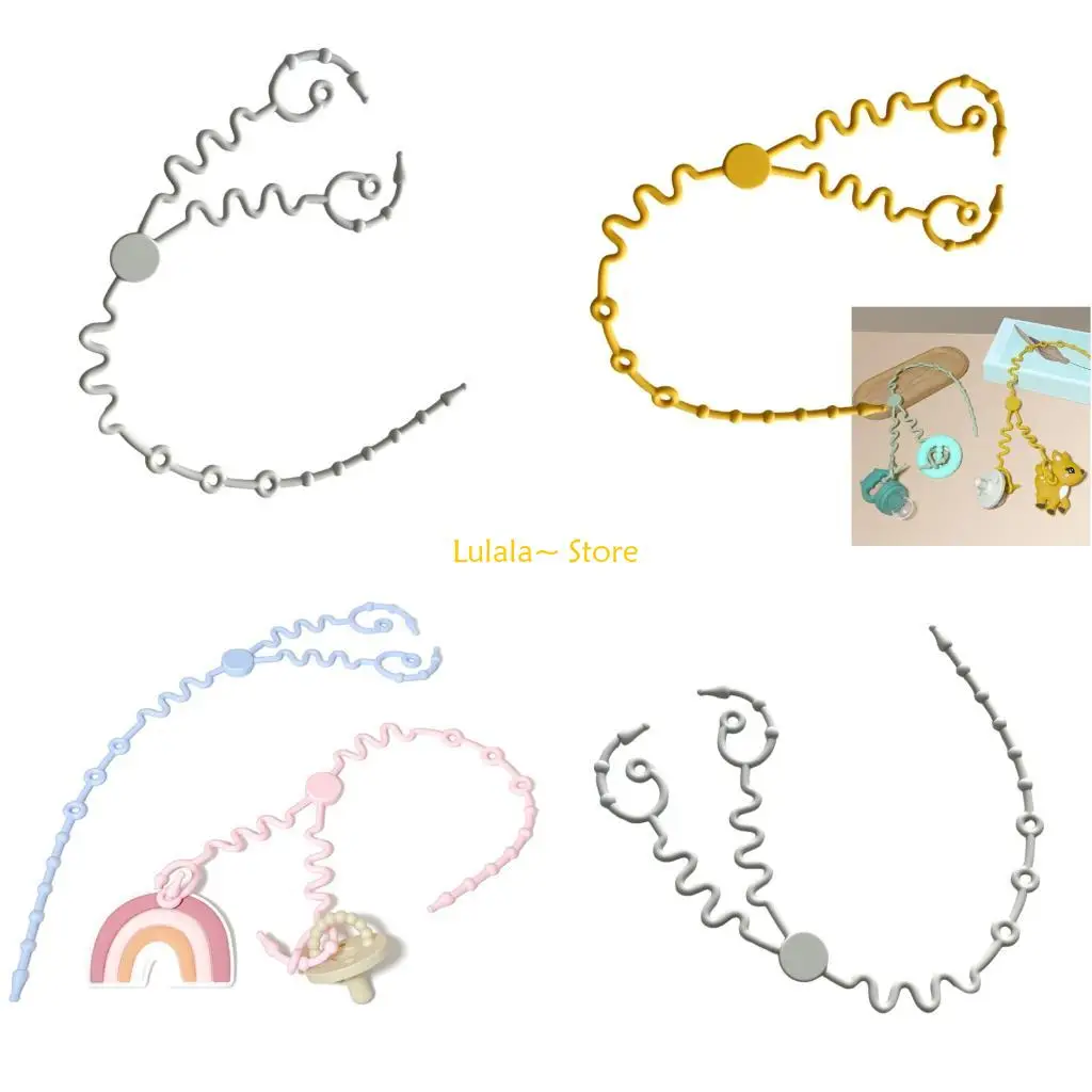 Y4QA 2-Way لعبة المضغ السحابة للرضع آمنة سيليكون لحديثي الولادة مصاصة سلسلة زجاجة أساسية كوب الحبل حزام