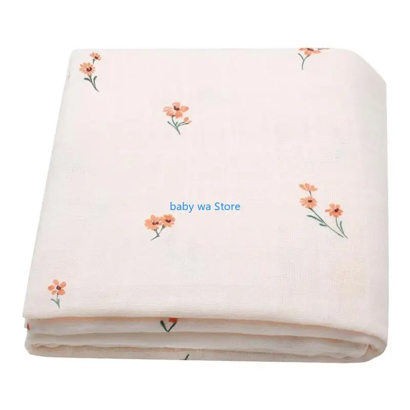 

Baby Blanket Boys Muslin Soft Double Gauze Wrapping Towel Girls Folwer Printing Cotton for Toddler Baby Newborn Nursery 4XBD