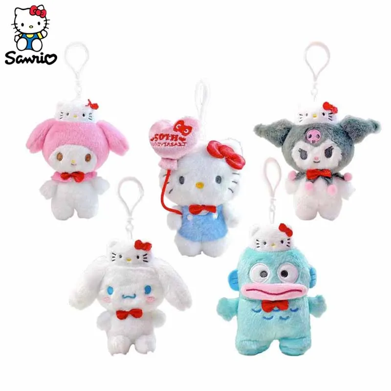 

Sanrio Keychain Plush Dolls Cute 50th Anniversary Kuromi Hello Kitty Cinnamoroll Melody Plushies Keychain Pendant Kids Gifts Toy