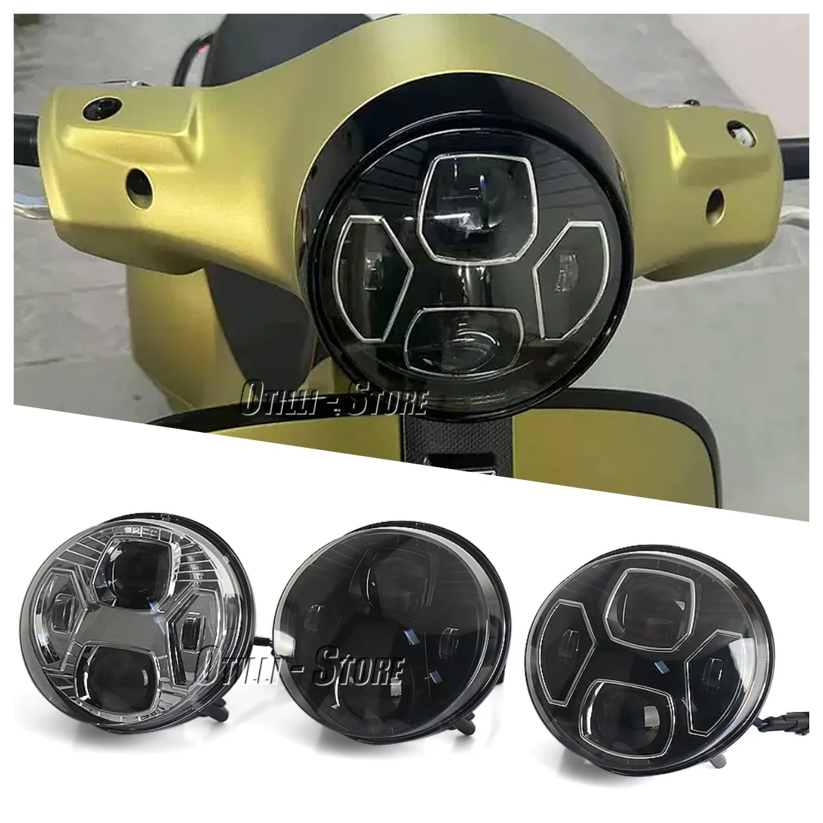 

Motorcycle Led Headlight Guard Front Light Cover Head Lamp Protctor Modified For Vespa GTS300 GTS 300 gts300