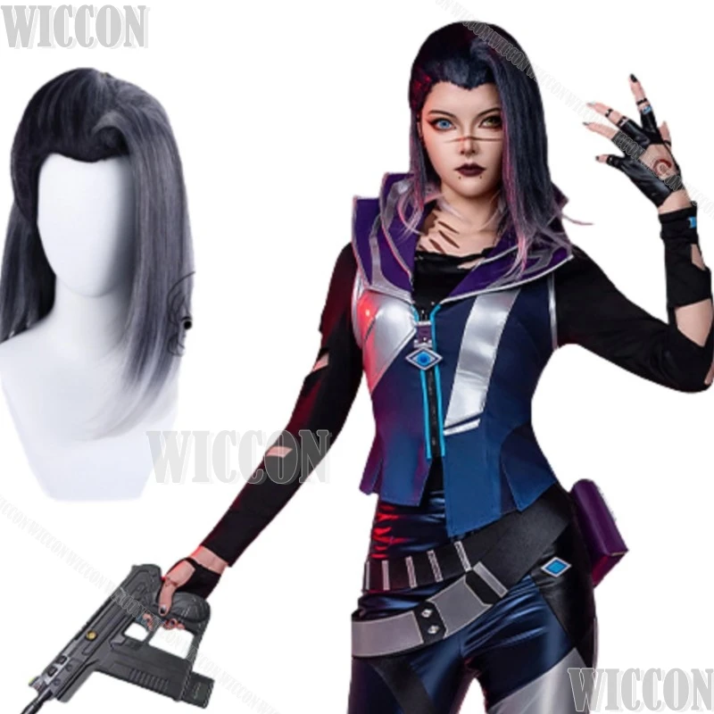 

Костюм для косплея Fade, парик, униформа агента VALORANT, женская одежда для Хэллоуина, ролевых игр, косплея на выставках, Навидад, Карнавал