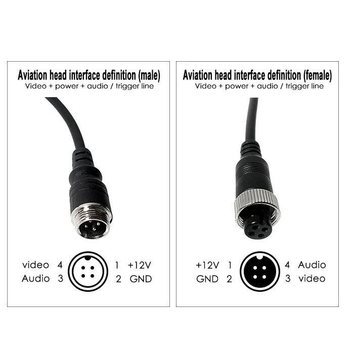 Camera Cable 3 meter 4 pin Aviation Male to Female Extension Cable For Car CCTV Camera DVR Connection Cable