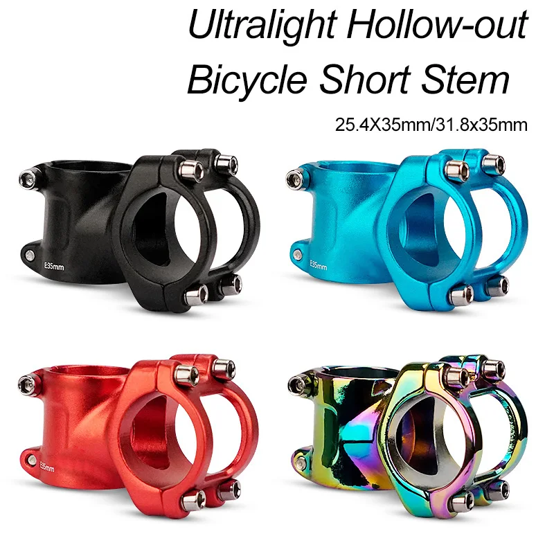

25.4/31.8mm MTB Bicycle Stem High-strength Road Mountain Bike Short Handlebar Stem Aluminium Alloy Ultra-light Cycling Riser