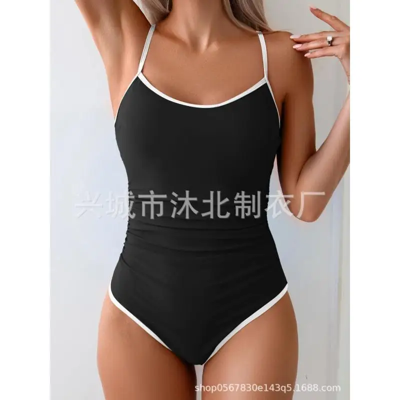 

Y2K One Piece Swimsuit Female Korean Swimwear Women Cut Out Bathing Suits Summer Beach Wear Sports Monokini Swimming Pool