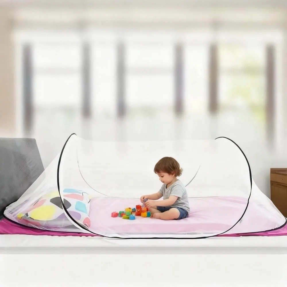 

Full Cover Travel Folding Mosquito Net Insect Protection Anti Mosquito Single Bed Sleeping Mosquito Net Breathable Portable