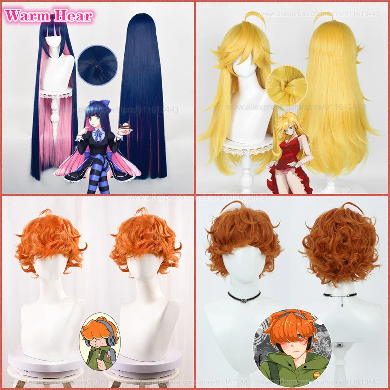 

Stocking Anarchy Panty Anarchy Cosplay Wig Panty & Stocking with Garterbelt Long 75cm/120cm Wigs Heat Resistant Synthetic Wigs