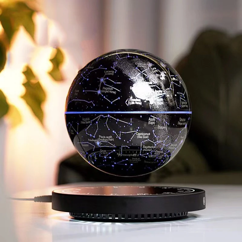 Levitating Lamp Magnetic Levitation Globe LED Earth Floating Lamp Rotating Globe Zodiac Bedside Lights Novelty Christmas Gifts