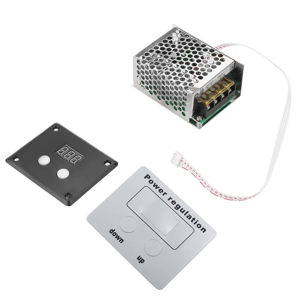 4000W SCR Voltage Regulator AC 220V Adjustable Speed Control Dimmer Silicon Controller High Power Dimmer Thermostat
