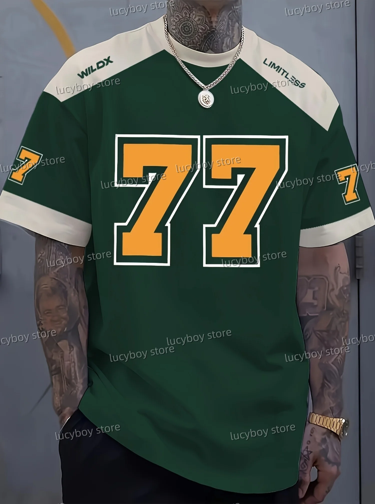 サマー77プリント メンズTシャツ Oネック 半袖 7色展開 スポーツ プラスサイズ Tシャツ ヴィンテージ 軽量 ジャージー メンズ服