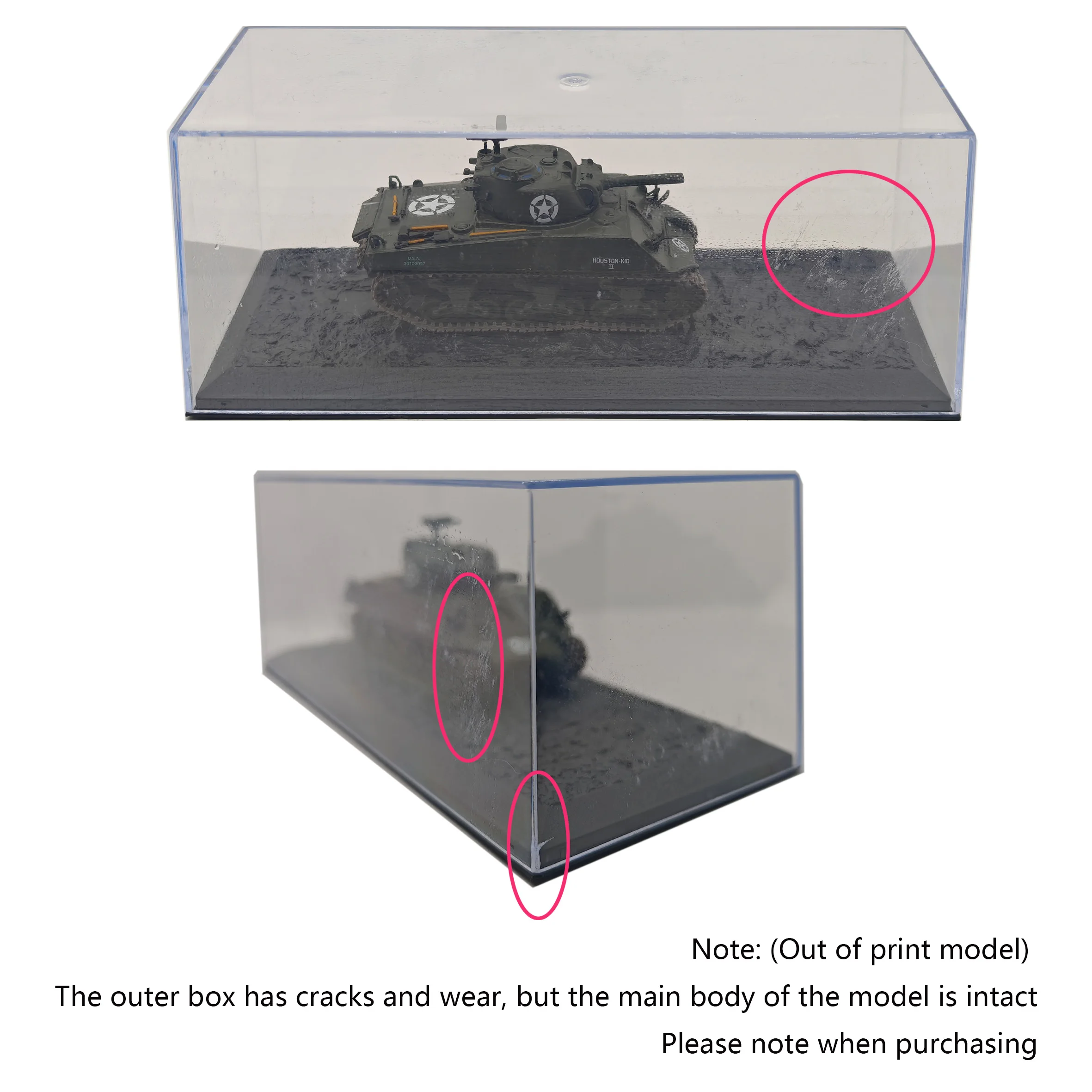 out-of-print-1-72-ww2-us-m4a3-tank-model-759th-france-1945-outer-packaging-defect-static-finished-product-model