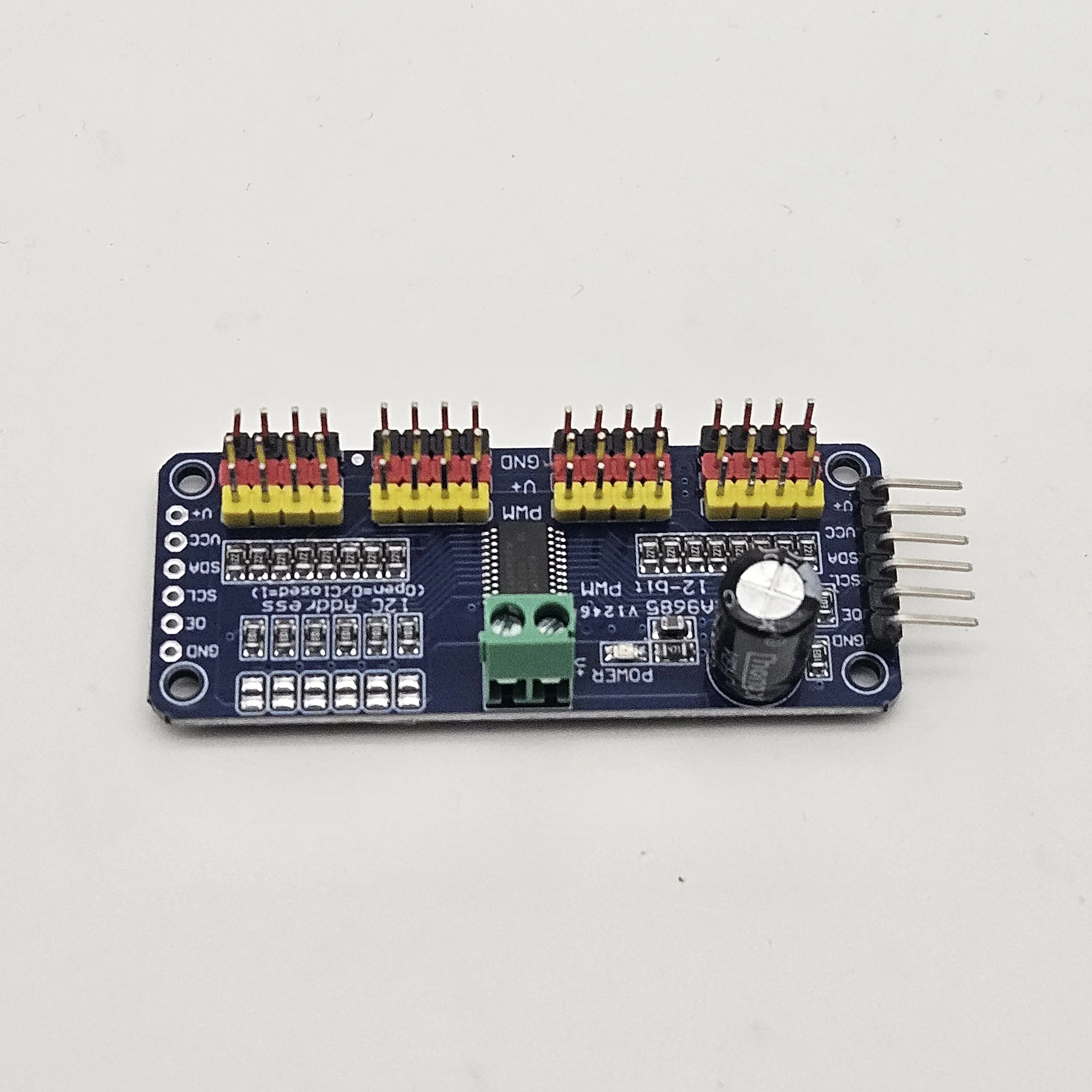 PCA9685 16-kanaals module PWM/servo drive board, servo controller, geschikt voor robotarm, modelauto, smart home